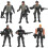 Soldier Model Accessory Set Realistic Army Ranger 6 pcs 7