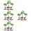 4Sets Mini Resin Ornament Für Garten DIY 8