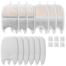 6Set Replacement Filters&Sponges for 135 Fl Oz/4L Cat Water Fountain Filter Triple Filtration Pet Fountain Filter