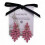 Soft Pink - Vintage Glass - Long Drop - Earrings 5