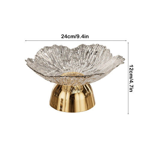 Tigela dourada de plástico com pé, 24 cm (9,5 polegadas), 1 unidade 2