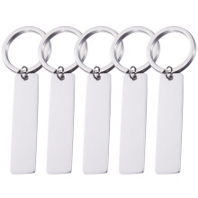15Stk Blank Schlüsselanhänger Aus Edelstahl Silber Zum Selbstgestalten