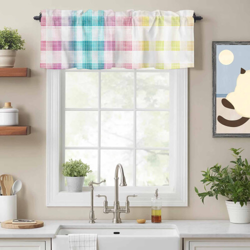 Easter Stripe Valance 42x18in Polyester Rod Pocket 1