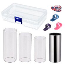 3Pièces Pick Doigt Et Slide Métal Verre Durable Pour Guitare Assortis