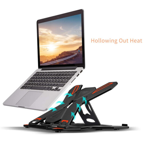 Ergonomisk justerbart laptopstativ med telefonholder 2