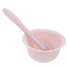 5Sets Soft Silicone Face Mask Bowls with Spatula for DIY Skincare Pink