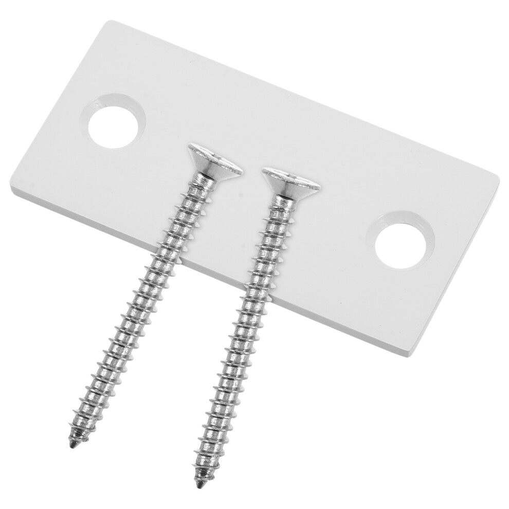 5Sets White Stainless Steel Door Strike And Deadbolt Cover Plates Home 3662774856138