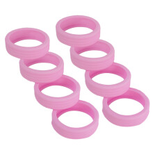 8PCS Silicone Luggage Suitcase Wheels Cover Pink Noise Reducing Protector