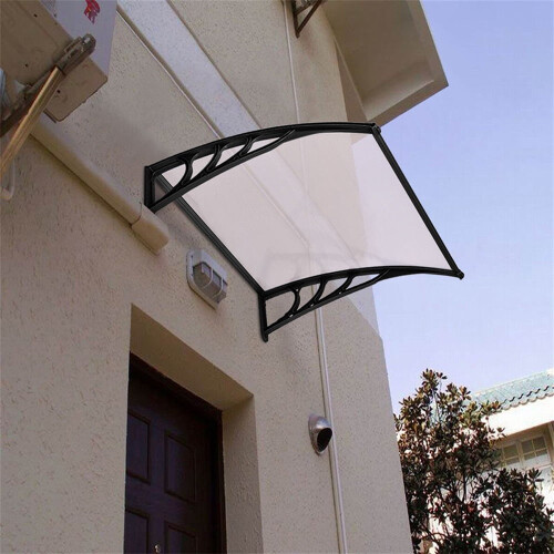 Markise Moderne Polycarbonat Afdækning 40x30 Tomme Sort 2