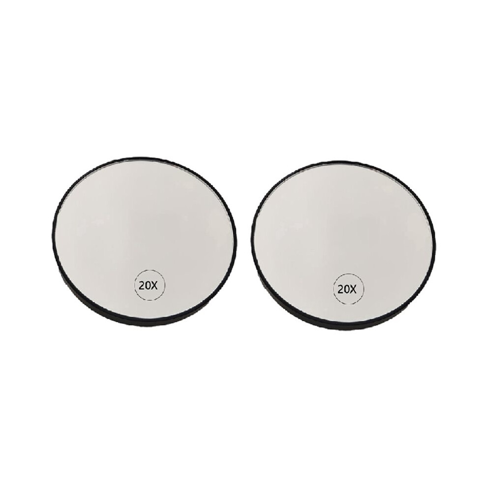 Tlily 2Pcs Anti-Fog Magnifying Makeup Mirror 20X Magnifying Makeup Mirror Suction Cup Vanity Mirror With Tweezers