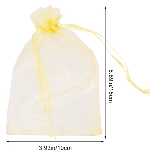 Organza snøreposer assorterede farver 15x10cm 1