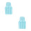 2Pcs Comfortable Foldable Bathtub Cushion Sky-Blue for Relaxing Bath 10