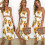 Abito da donna con gonna lunga e blusa floreale. 7