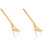 2Pcs Rust-Proof Golden Watermelon Cutting Tool Fork for Household Use 2