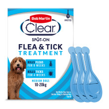 Bob Martin Clear Spot On Flea Treatment for Medium Dogs (10-20kg) -