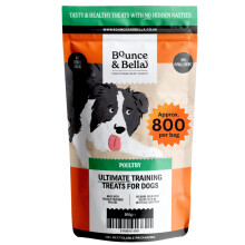 Bounce and Bella Grain Free Dog Treats - 800 Healthy Training Treats - 80% Fresh Poultry, 20% Potato & Sweet Potato