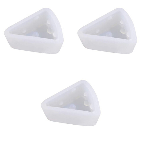 3Pcs Non-Stick White Silicone Cheese Mold for Home Baking Use 2