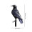 Halloween Crow Ornament Black Plastic Garden and Tree Decor 3