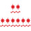 32Pcs Christmas Red Felt Cutlery Holders Tree Shape Party Decor 4