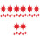 32Pcs Christmas Red Felt Cutlery Holders Tree Shape Party Decor 5