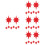 32Pcs Christmas Red Felt Cutlery Holders Tree Shape Party Decor 8