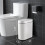 Smart Bathroom Trash Can with Lid 2-Gallon Black White 2