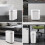 Smart Bathroom Trash Can with Lid 2-Gallon Black White 7