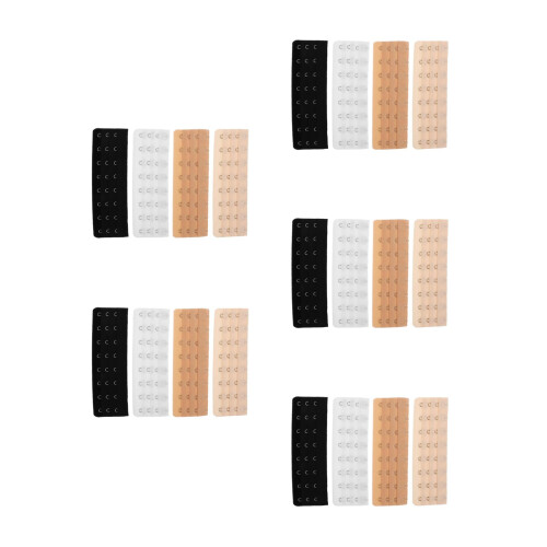 20Pcs Multi Hook and Eye Bra Extender Cloth Metal Adjustable Bra Band 2