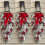 Upside Down Christmas Tree PVC Red Silver 17.73 Inch 2