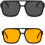 Γυαλιά ηλίου Retro70s Square Aviator για γυναίκες και άνδρες, vintage ορθογώνια γυαλιά ηλίου με 2