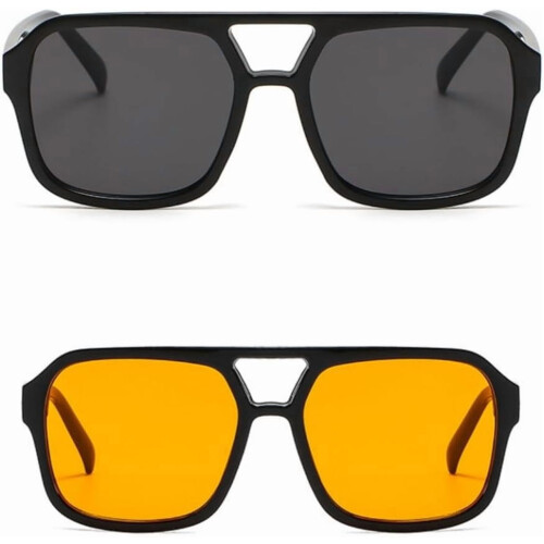 Γυαλιά ηλίου Retro70s Square Aviator για γυναίκες και άνδρες, vintage ορθογώνια γυαλιά ηλίου με 1