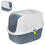 CAT CENTRE Hooded Cat Litter Tray, Dark Grey, Charcoal Filter, Deep 6