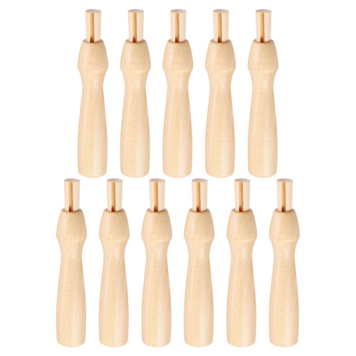 55Pièces Support D'aiguille Feutrage Bois Beige Ergonomique Couture 1
