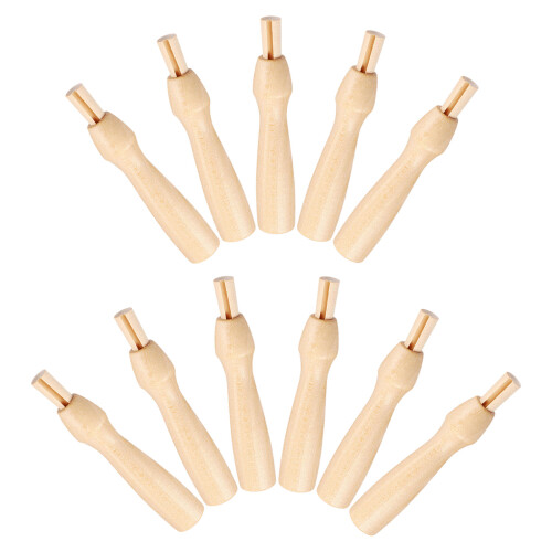55Pièces Support D'aiguille Feutrage Bois Beige Ergonomique Couture 2