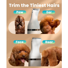 oneisall Dog Paw Trimmer with 2 Blades,Low Noise Dog Clippers Grooming Kit,Pet Trimmer for Dogs Cats Paws, Eyes, Ears, Face