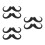 6Pièces Moustaches Fausses Décoratives Pour Fêtes Et Spectacles 8