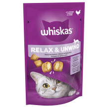 Whiskas Relax and Unwind - Cat Treats - Small Bite Size Snacks with