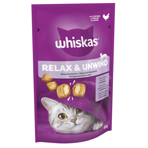 Whiskas Whiskas Relax and Unwind - Cat Treats - Small Bite Size Snacks with