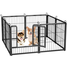 HOMIDEC Dog Pen, 8 Panel Puppy Pen with Door, High 60cm Indoor/Outdoor Dog Playp