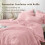Ensemble de couette rose pour lit simple en microfibre seersucker 2 pièces 2
