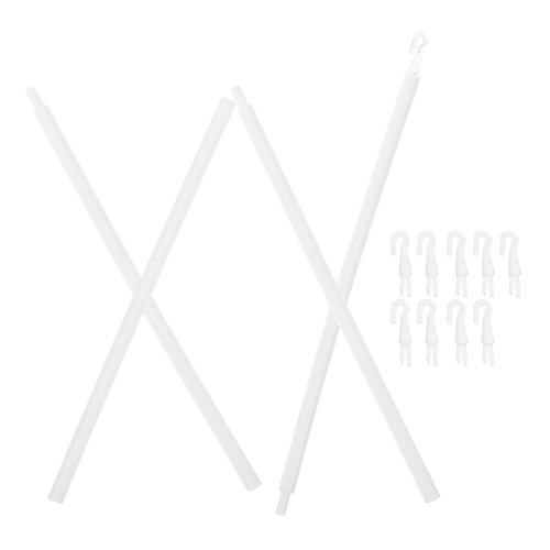 8Pcs Plastic Curtain Rods for Blinds Versatile Length Adjustable Wands 1