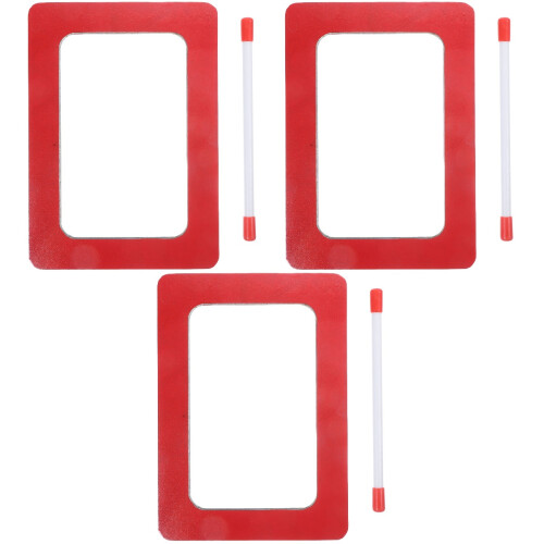 3Sets Kinder Hand Drum Rood Compact Percussie Speelgoed Voor Optredens 2