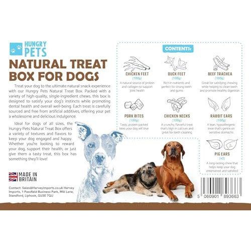Natural Dog Treat Box, Rabbit, Chicken, Pork, Duck, 50 Pieces 2
