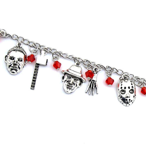 Silver Alloy Horror Movie Charm Bracelet 2