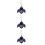 3Pièces De Violet Quartz Pendentif 7