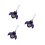 3Pièces De Violet Quartz Pendentif 9