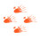 20Ensembles Hélices Plastiques Orange Pour Modèles DIY Éducatif 6