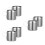 6Stk Frothing Cups Milch Kaffeekännchen Silber 6