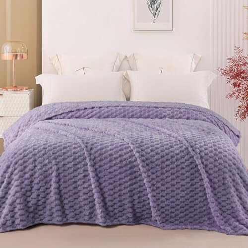 Κουβέρτα Fleece King Size για Κρεβάτι, 90x104 ίντσες κομψή βελούδινη μαλακή κουβέρτα Jacquard, 1