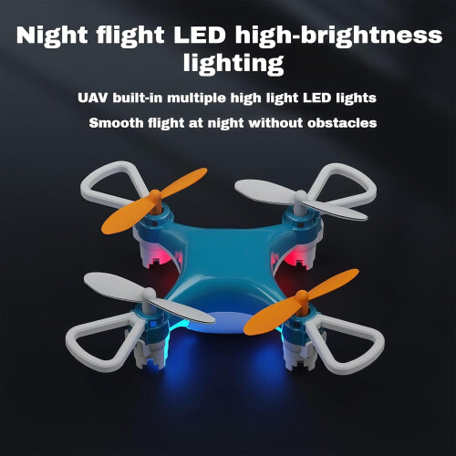 Μίνι Drone για Αρχάριους – Ακροβατικά 360, Φώτα LED, Προστατευτικά Προπέλας, 2